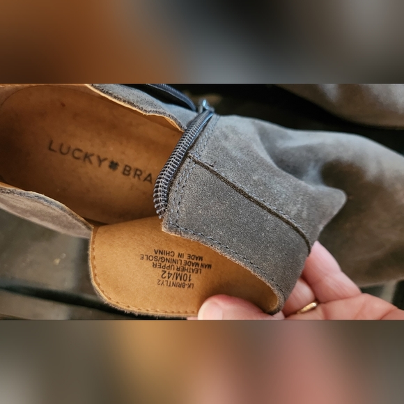 Lucky Brand Grey Suede Booties - Picture 2 of 14